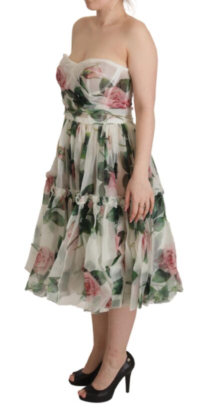 Dolce & Gabbana - Romantic Floral Silk Midi Dress