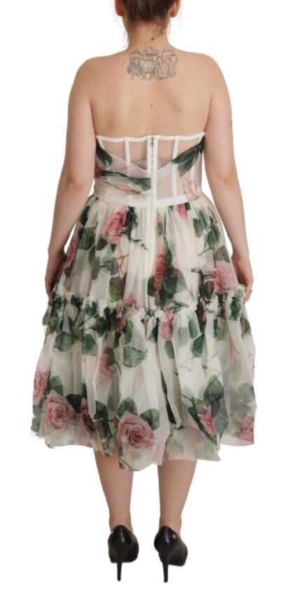 Dolce & Gabbana - Romantic Floral Silk Midi Dress