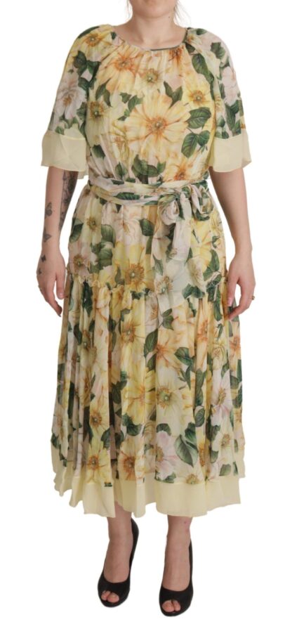 Dolce & Gabbana - Elegant Floral Silk Maxi Dress