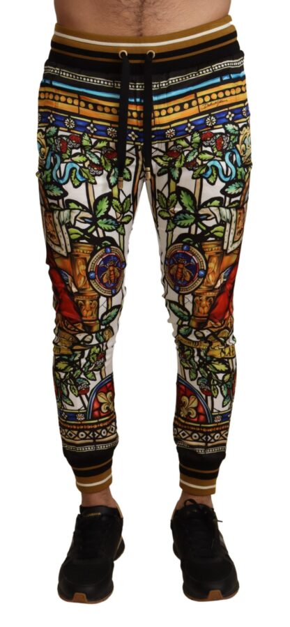 Dolce & Gabbana - Elegant Multicolor Napoleone Print Sweatpants