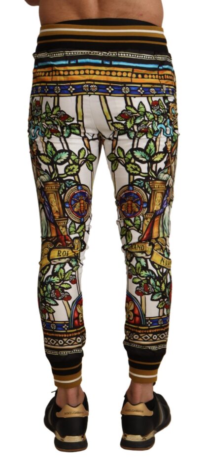 Dolce & Gabbana - Elegant Multicolor Napoleone Print Sweatpants