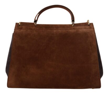 Dolce & Gabbana - Brown Leather Suede Hand SICILY Bag