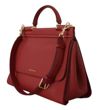 Dolce & Gabbana - Dolce & Gabbana Red Leather Hand Shoulder SICILY  Women Bag