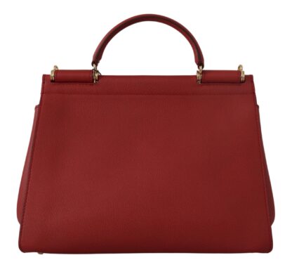 Dolce & Gabbana - Dolce & Gabbana Red Leather Hand Shoulder SICILY  Women Bag