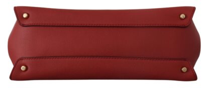 Dolce & Gabbana - Dolce & Gabbana Red Leather Hand Shoulder SICILY  Women Bag