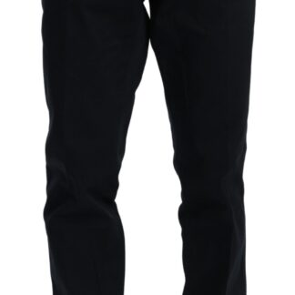 Dolce & Gabbana - Elegant Blue Silk-Blend Dress Pants