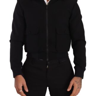 Dolce & Gabbana - Elegant Black Parka Hooded Jacket