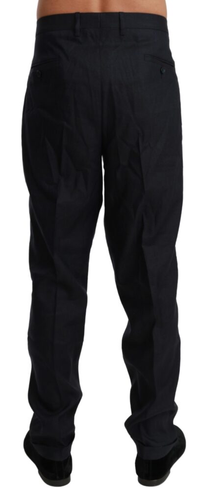 Dolce & Gabbana - Elegant Blue Silk-Blend Dress Pants