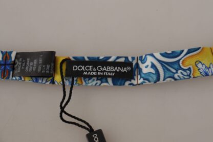 Dolce & Gabbana - Majolica Print Silk Bow Tie Luxury Neckwear