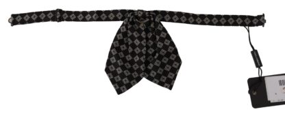 Dolce & Gabbana - Elegant Silk Black Bow Tie with DG Logo