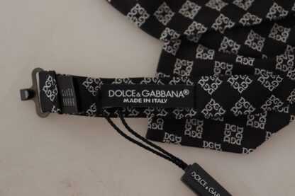 Dolce & Gabbana - Elegant Silk Black Bow Tie with DG Logo