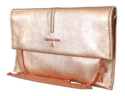 Patrizia Pepe - Elegant Rose Gold Leather Shoulder Bag