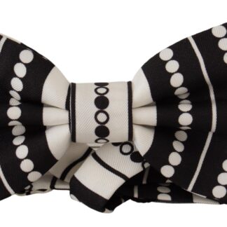 Dolce & Gabbana - Elegant Black Polka Dot Silk Bow Tie