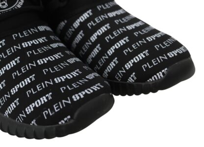 Plein Sport - Black Polyester Runner Henry Sneakers Shoes