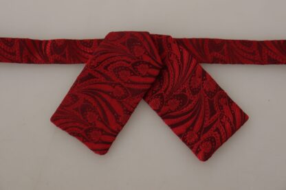 Dolce & Gabbana - Elegant Silk Red Bow Tie