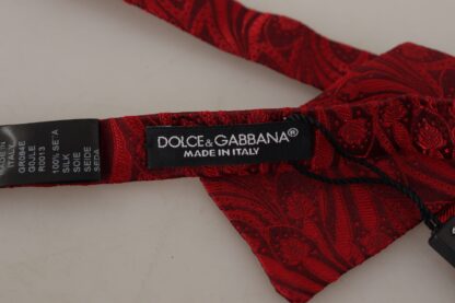 Dolce & Gabbana - Elegant Silk Red Bow Tie