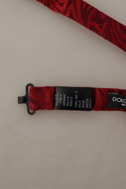 Dolce & Gabbana - Elegant Silk Red Bow Tie