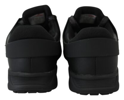 Plein Sport - Black Polyester Runner Beth Sneakers Shoes