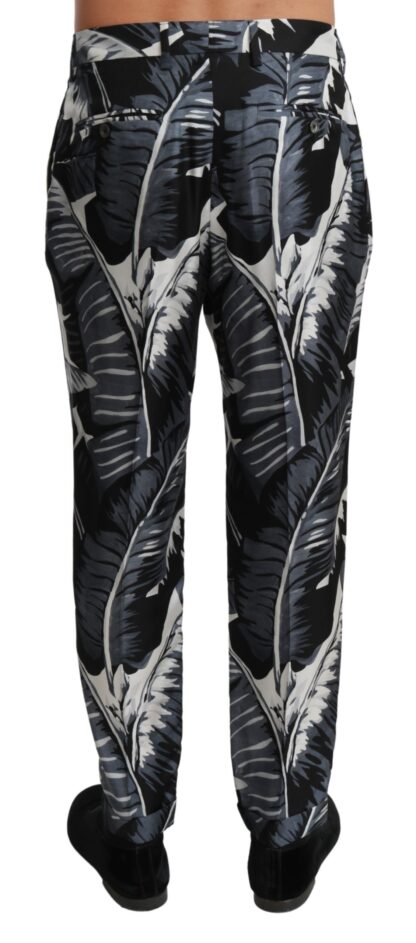 Dolce & Gabbana - Elegant Silk Banana Leaf Print Pants