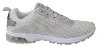 Plein Sport - Silver Polyester Gretel Sneakers Shoes