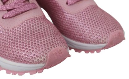 Plein Sport - Pink Blush Polyester Gretel Sneakers Shoes