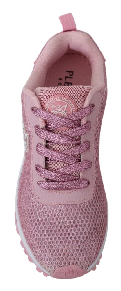 Plein Sport - Pink Blush Polyester Gretel Sneakers Shoes