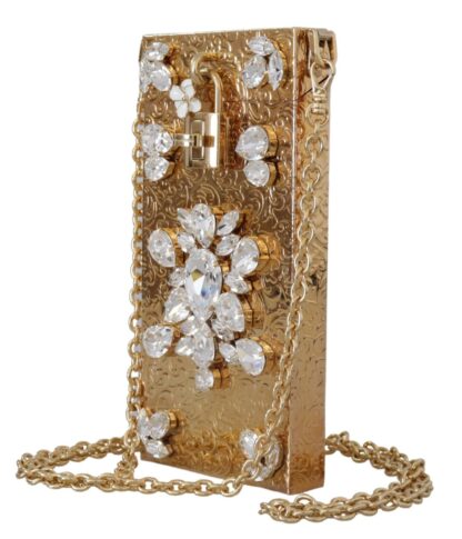 Dolce & Gabbana - Gold Crystal Mini Purse with Chain