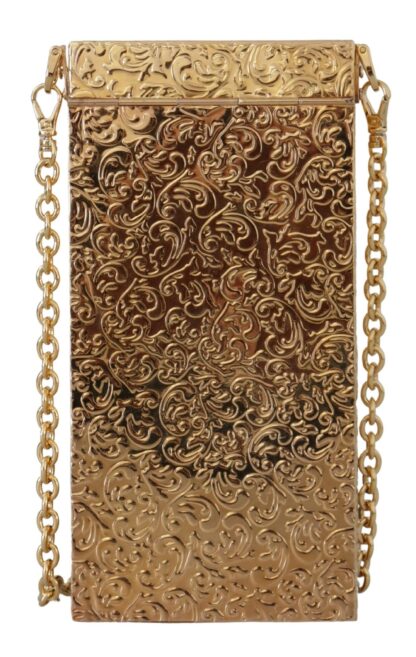 Dolce & Gabbana - Gold Crystal Mini Purse with Chain