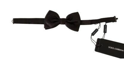 Dolce & Gabbana - Elegant Brown Dotted Silk Bow Tie