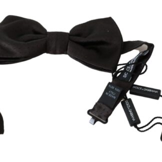 Dolce & Gabbana - Elegant Silk Brown Dotted Bow Tie