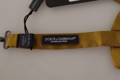 Dolce & Gabbana - Elegant Gold Silk Bow Tie