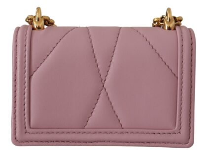 Dolce & Gabbana - Elegant Pink Leather Micro Devotion Bag