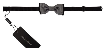 Dolce & Gabbana - Elegant Gray Silk Bow Tie