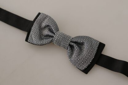 Dolce & Gabbana - Elegant Gray Silk Bow Tie