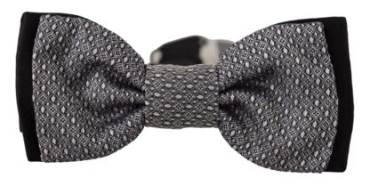 Dolce & Gabbana - Elegant Gray Silk Bow Tie