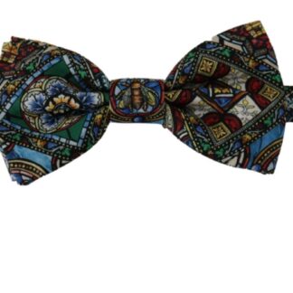 Dolce & Gabbana - Elegant Car Print Silk Bow Tie