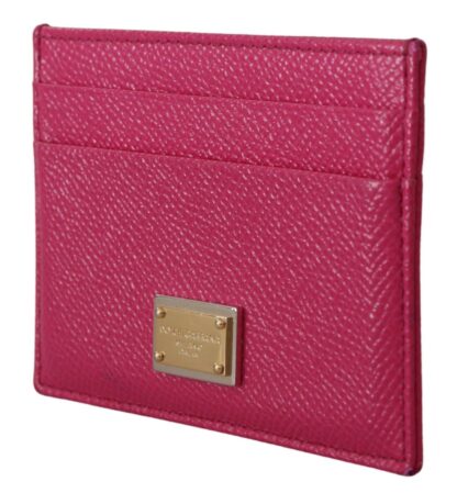 Dolce & Gabbana - Elegant Pink Leather Cardholder