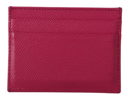 Dolce & Gabbana - Elegant Pink Leather Cardholder