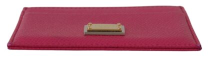 Dolce & Gabbana - Elegant Pink Leather Cardholder