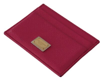 Dolce & Gabbana - Elegant Pink Leather Cardholder