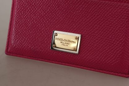 Dolce & Gabbana - Elegant Pink Leather Cardholder