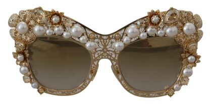 Dolce & Gabbana - Ortensia Embellished Gold Sunglasses