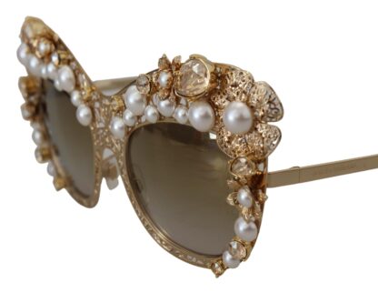 Dolce & Gabbana - Ortensia Embellished Gold Sunglasses