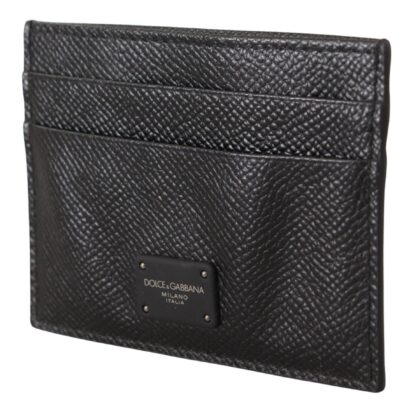 Dolce & Gabbana - Elegant Black Leather Cardholder Case