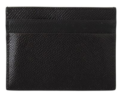 Dolce & Gabbana - Elegant Black Leather Cardholder Case