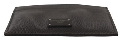 Dolce & Gabbana - Elegant Black Leather Cardholder Case