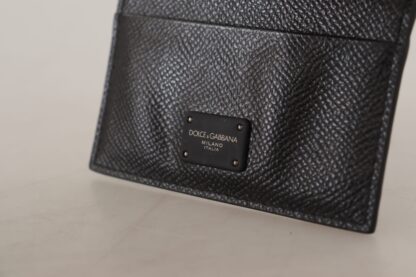 Dolce & Gabbana - Elegant Black Leather Cardholder Case