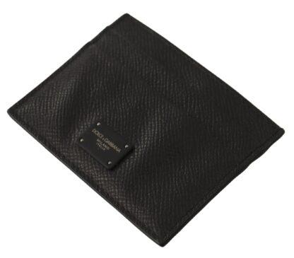 Dolce & Gabbana - Elegant Black Leather Cardholder Case