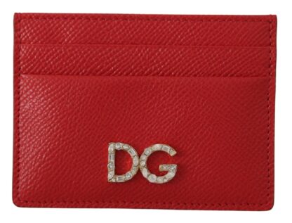 Dolce & Gabbana - Elegant Red Leather Cardholder Wallet