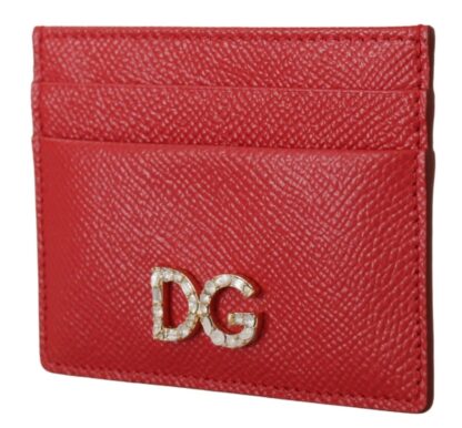 Dolce & Gabbana - Elegant Red Leather Cardholder Wallet